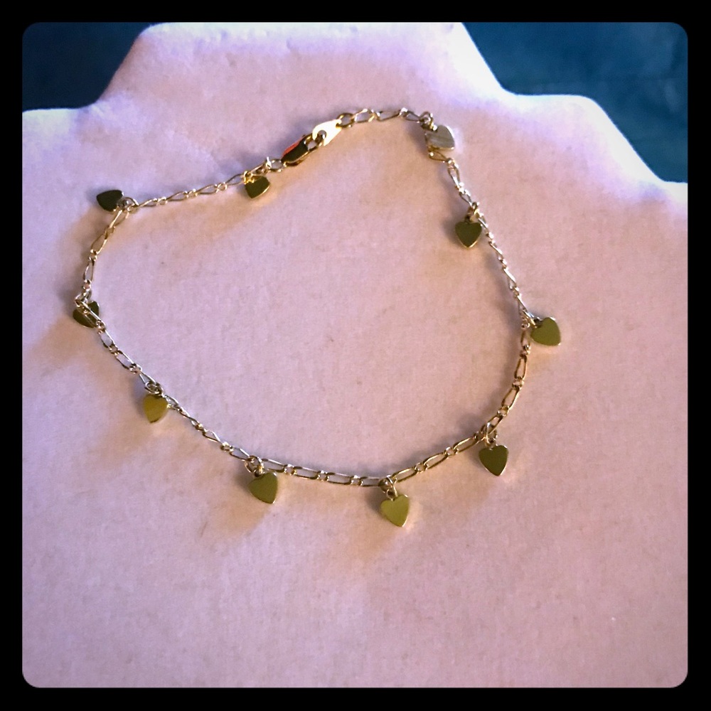 💛Inch of Gold Brand Dangle Heart anklet💛